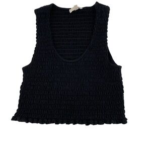 Aritzia Wilfred Free Black Crop Tank Top Women's Size XXS